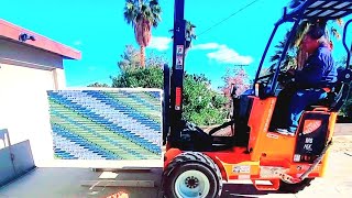 HOW TO DELIVER DRYWALL WITH A MOFFETT moffetttraining [upl. by Anatola248]