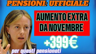 Pensioni in arrivo incrementi per pensioni basse da 139 a 399 euro al mese ecco a chi spettano 💸 [upl. by Ado]