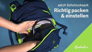 satch Schulrucksack  Richtig packen amp einstellen DE [upl. by Yrome796]