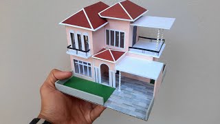 Architecture Model Making  Home Making Design  DIY Cardboard house [upl. by Artened]