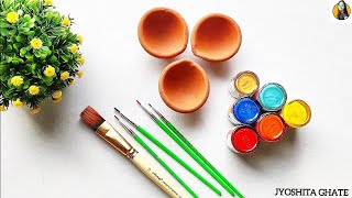 Diwali Series 6  Diya Stand Making With Plastic Spoons amp Bottle  Diwali Home Decoration Ideas [upl. by Luann]