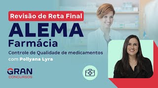 Concurso ALEMA Farmácia  Controle de Qualidade de medicamentos [upl. by Bald15]