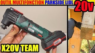 outil multifonction 20V PARKSIDE LIDL X20VTEAM cordless multipurpose tool multifunktionswerkzeug [upl. by Irehj314]