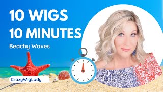 10 WIGS IN 10 MINUTES☀️Get Ready For Fun In The Sun With The MOST popular BEACHY WAVE WIGS☀️ [upl. by Bayer]