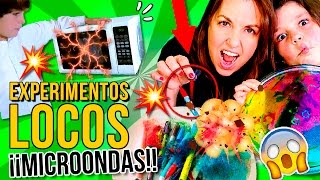 🔥 ¡4 EXPERIMENTOS LOCOS con MICROONDAS ¿Qué pasa si metemos CDs Barbies Jabón o Chips [upl. by Lexerd570]