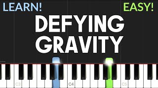 Defying Gravity  Wicked  EASY Piano Tutorial [upl. by Alahs748]