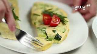 Lékué TV  Omelette  Recipe Green pepper onion and garlic omelette [upl. by Razatlab]