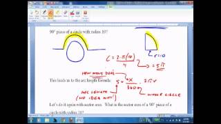 HGEO 116 Arc Lengths and Areas of Sectors [upl. by Gazzo]
