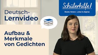 Aufbau und Merkmale von Gedichten  Gedichtanalyse 🎓 Schülerhilfe Lernvideo Deutsch [upl. by Telfore]