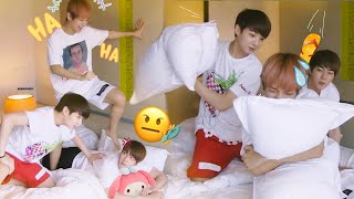 BTS pajama party Game challenges  Hindi dub [upl. by Naharba]