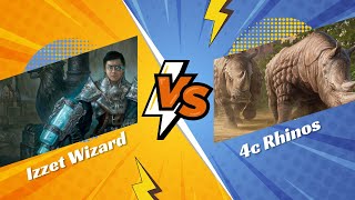 Izzet Wizards vs 4 Color Rhinos  Modern Gameplay [upl. by Dnanidref]