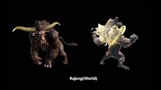 Monster Hunter Large Monster Roar Comparison Original VS World [upl. by Tik996]