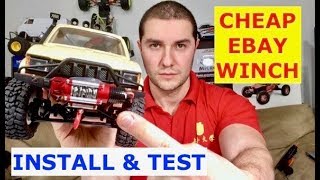 Full Metal Working Winch  Install and Test will it pull For TRX4 or SCX10 or WPL [upl. by Gnoht]