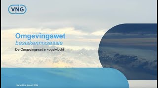 Basiskennissessie Omgevingswet in Vogelvlucht  9 januari 2024 [upl. by Ayek421]