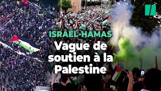 Aux quatre coins du monde les manifestations en soutien à la Palestine se multiplient [upl. by Aimat]