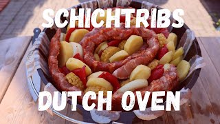 Schicht Spareribs mit Gemüse im Dutch Oven [upl. by Thorner]