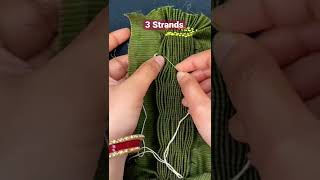 Rope Smocking Stitch Tutorial  Smocking Stitch Tutorial  kaarigari  shorts [upl. by Natsirk]