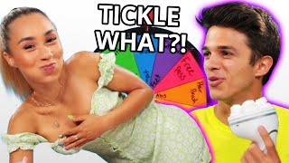 Tickle me challenge  ft MyLifeasEva and Brent Rivera  Brent vs Eva [upl. by Notyard]