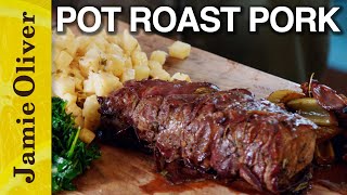 Pot Roast Pork  Friday Night Feast  Jamie Oliver [upl. by Magee734]