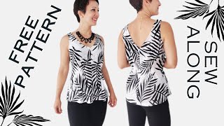 Quick amp Easy Sleeveless Top Tutorial Stylish VNeck amp Waist Gathering [upl. by Weisburgh]