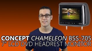 Concept Chameleon BSD705 LCD DVD Headrest Monitor [upl. by Ecylahs899]