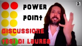 Come preparare la discussione della tesi di laurea 48  Come usare il Power Point [upl. by Fabyola]