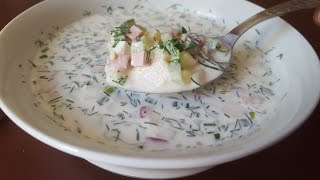 OKROSHKA RUSSIAN VEGETABLE COLD SOUP [upl. by Arrad]