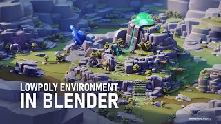 3D Modeling amp Rendering  LOWPOLY ENVIRONMENT in BLENDER [upl. by Leoj]