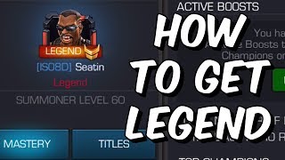 How To Get Legend 2018  Tips amp Tricks Guide  Marvel Contest Of Champions [upl. by Arotahs732]