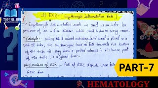 Erythrocyte sedimentation rate  esr test in hindi  western green method  wintrobe method [upl. by Tabber]