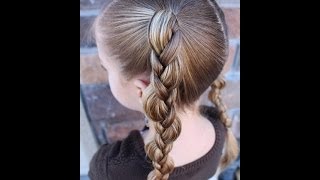 How to do a Uneven 3 Strand Braid Pulled Braid Pretty Hair is Fun [upl. by Ahsrav]