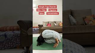 Beginner Yoga Pose for Overall HealthYoga for Skin Hair and Spine brainhealthdigestiontips [upl. by Quintana]