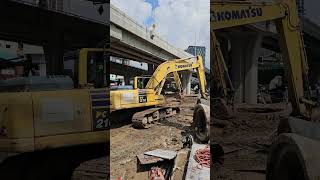 How adjust excavator new bucket teeth with welding shorts welding [upl. by Yelsnik]