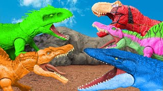 All Carnotaurus Sinoceratops  DINOSAURS EVOLUTION GODZILLA Aligator Giganotosaurus Jurassic World [upl. by Giffy]