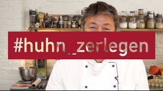 Huhn zerlegen  Anleitung Hähnchen zerteilen  Geflügel tranchieren [upl. by Ajdan]