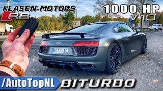 1000HP AUDI R8 V10 PLUS BiTurbo KLASEN Motors 347kmh REVIEW POV on Autobahn by AutoTopNL [upl. by Anirac]