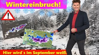 Massiver Wintereinbruch Rekordschnee für Mitte September im Süden Unwetterlage mit Hochwasser [upl. by Perlman]