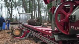 Une scierie mobile à St Julien en Born dans les Landes [upl. by Lozano]