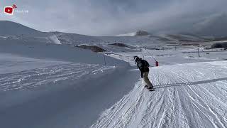 Erciyes kayak Merkezi’nde Önder abi snowboardla tekirden Hisarcıya geçiyor [upl. by Zelle]