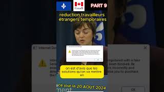 Suspension des Demandes de Travailleurs Temporaires  Immigration Québec Canada  Shorts [upl. by Cutlip]