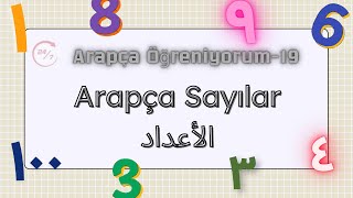 ARAPÇA ÖĞRENİYORUM 19 ARAPÇA SAYILAR الأعداد [upl. by Danna]