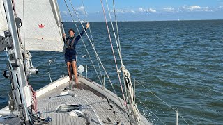 A HallbergRassy 48 mk II sailing the Waddenzee from Vlieland to Kornwerderzand June 2024 [upl. by Ezechiel]