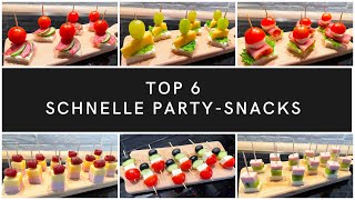 TOP 6 Schnelle PartySnacks Leckere Fingerfood für Partys und Buffet in 5 Minuten 3 [upl. by Juliette600]