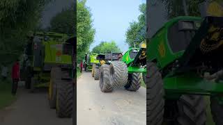 Harvester VS John Deere5050johndeere5310 4x4 youtubeshorts tractordriving youtubeshorts [upl. by Ahtekal478]