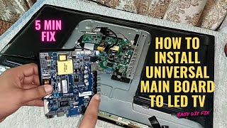 HOW TO CHANGE UNIVERSAL BOARD OF ANY LED LCD TV [upl. by Niemad]