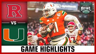 Rutgers vs Miami College Pinstripe Bowl Game Highlight  2023 ACC Football [upl. by Barcot]