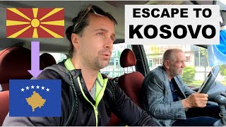 Escaping to KOSOVO in a Broken Taxi  Skopje to Pristina [upl. by Andonis]