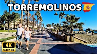 🇪🇦4K TORREMOLINOS Spain La Carihuela Full Beach Promenade Walking Tour  Costa del Sol Málaga [upl. by Yla]