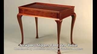 Newport Tea Table Building Process handmade by Doucette and Wolfe Furniture Makers [upl. by Zebaj]