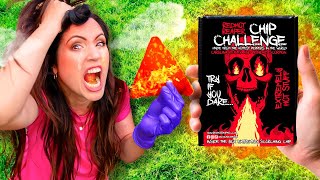 PROBANDO LA PAPA MÁS PICANTE DEL MUNDO 🔥 CASI ME AHOGO 🥵 One Chip Challenge Sandra Cires Art [upl. by Broeker965]